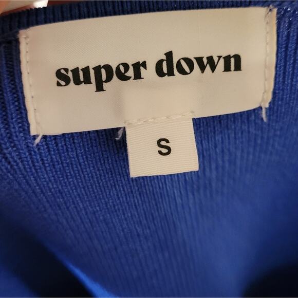 REVOLVE Superdown Sophia Deep V Dress in Royal Blue - Picture 8 of 8